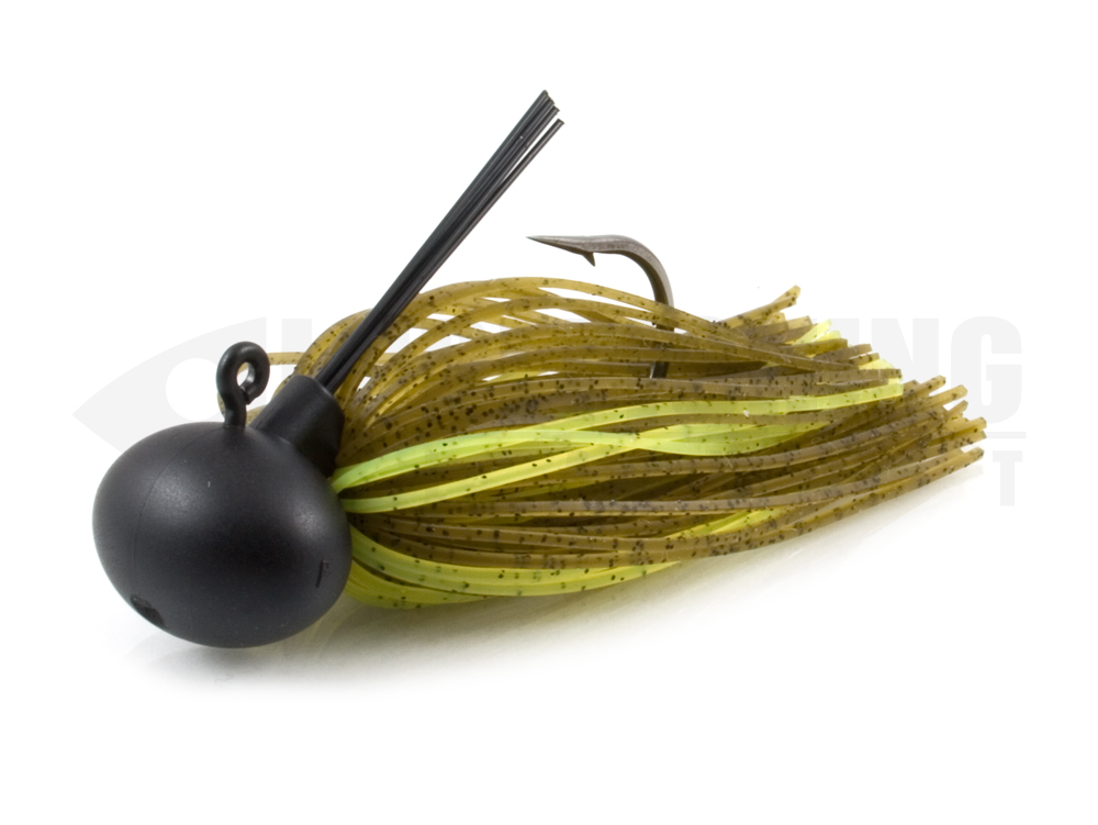 Swimming football silicon jig keitech model 2 two jig 401 green pumpkin chartreuse lure fishing planet.