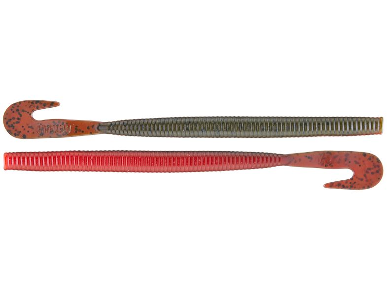 Esche-siliconiche-soft-baits-long-curly-tail-worm-netbait-bait-fuel-mega-bopper-x86530-green-pumpkin-tx-red-lurefishing-planet-bassfishing-negozio-pesca-online-fishing-shop-pescare.