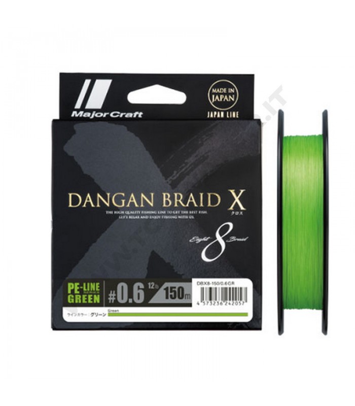 Filo-fishing-line-treccia-pe-braided-major-craft-dangan-braid-x8-green-lurefishing-planet-negozio-pesca-online-fishing-shop-pescare.