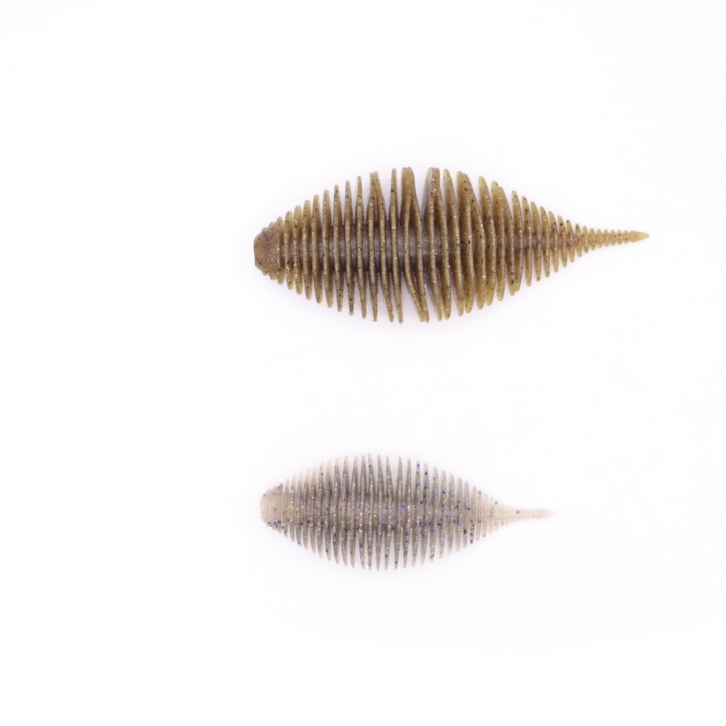 Esche-siliconiche-soft-baits-vermi-trick-worm-geecrack-bellows-gill-floating-elastomer-size-comparison-lure-fishing-planet.