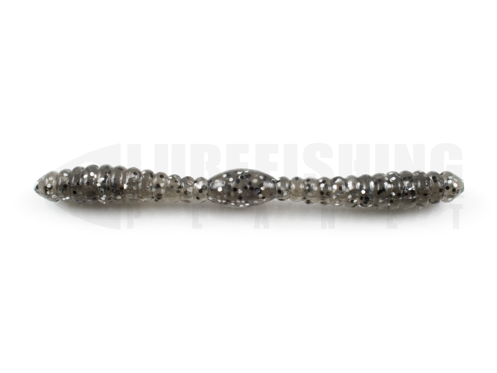 Esche siliconiche soft baits finesse wacky worm vermi damiki gogo 007 smoke silver lure fishing planet.