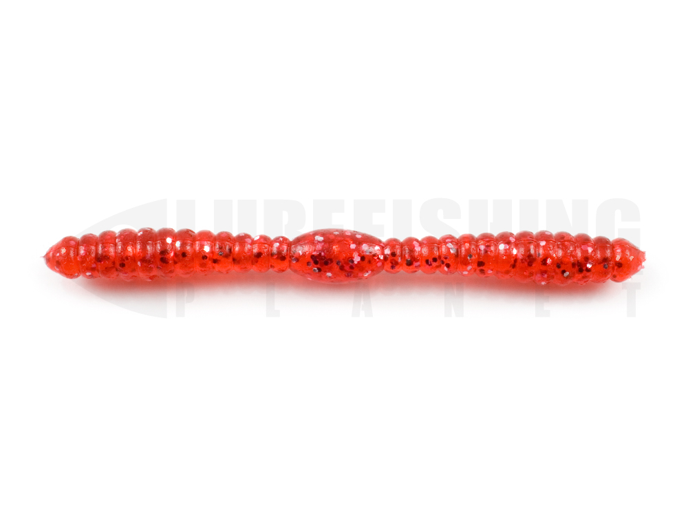 Esche siliconiche soft baits finesse wacky worm vermi damiki gogo 108 red silver lure fishing planet.