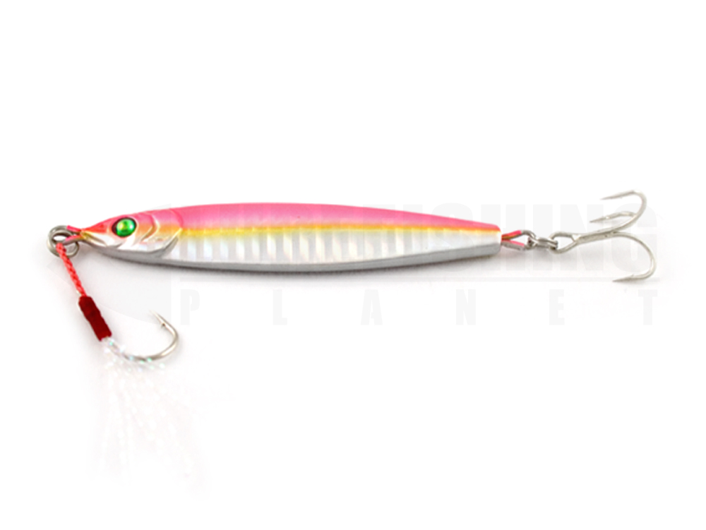 Metal jig damiki tokon jig 04 shine pink lure fishing planet.