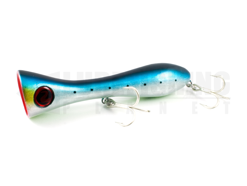 Esche rigide hard baits topwater river2sea river 2 sea dumbbell popper 03 blue mackerel glow belly lure fishing planet.