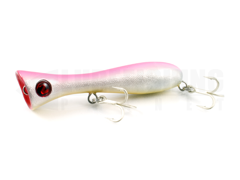 Esche rigide hard baits topwater river2sea river 2 sea dumbbell popper 06 pink silver lure fishing planet.
