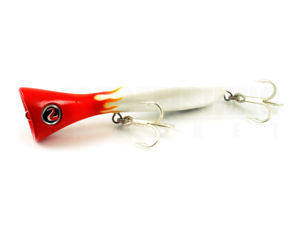 Esche rigide hard baits topwater river2sea river 2 sea dumbbell popper 07 flaming head lure fishing planet.