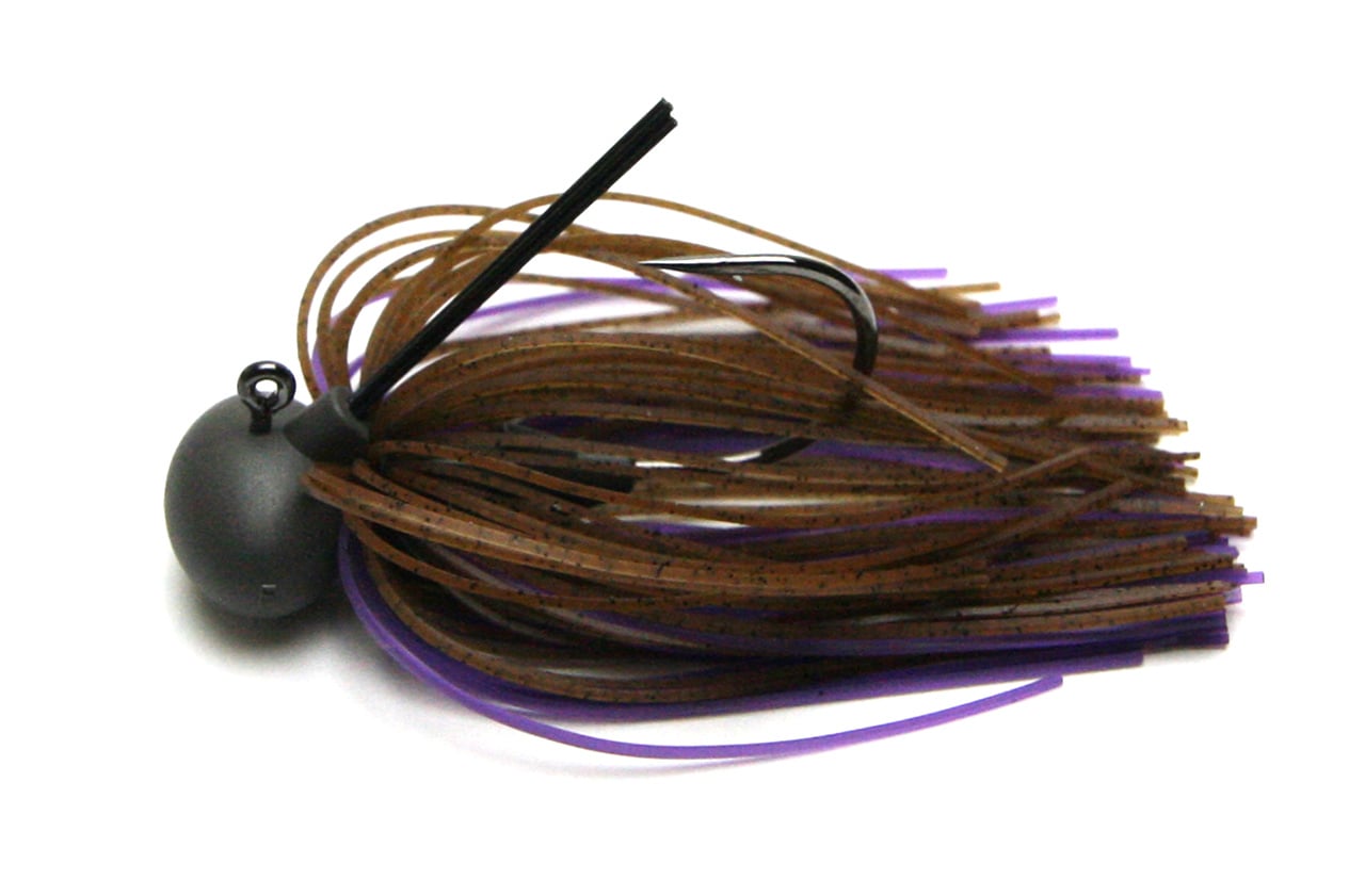Swimming-football-silicon-jig-keitech-model-2-two-jig-008-brown-purple-lure-fishing-planet.