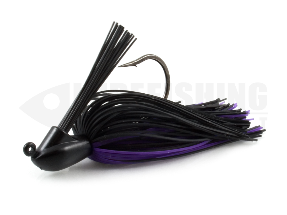 Casting cover silicon jig keitech model 1 one jig 005 black purple lure fishing planet.