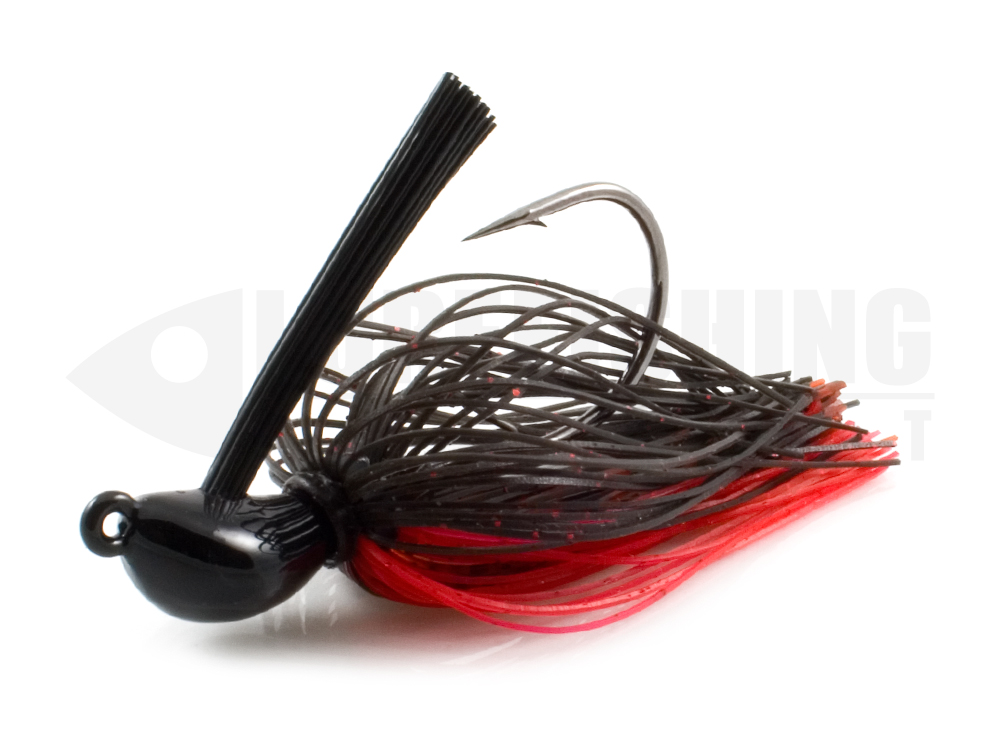 Cover silicon jig black flagg rk machete jigg 254 bloody black lure fishing planet.