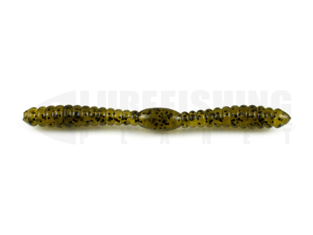 Esche-siliconiche-soft-baits-finesse-wacky-worm-vermi-damiki-gogo-001-green-pumpkin-lure-fishing-planet.