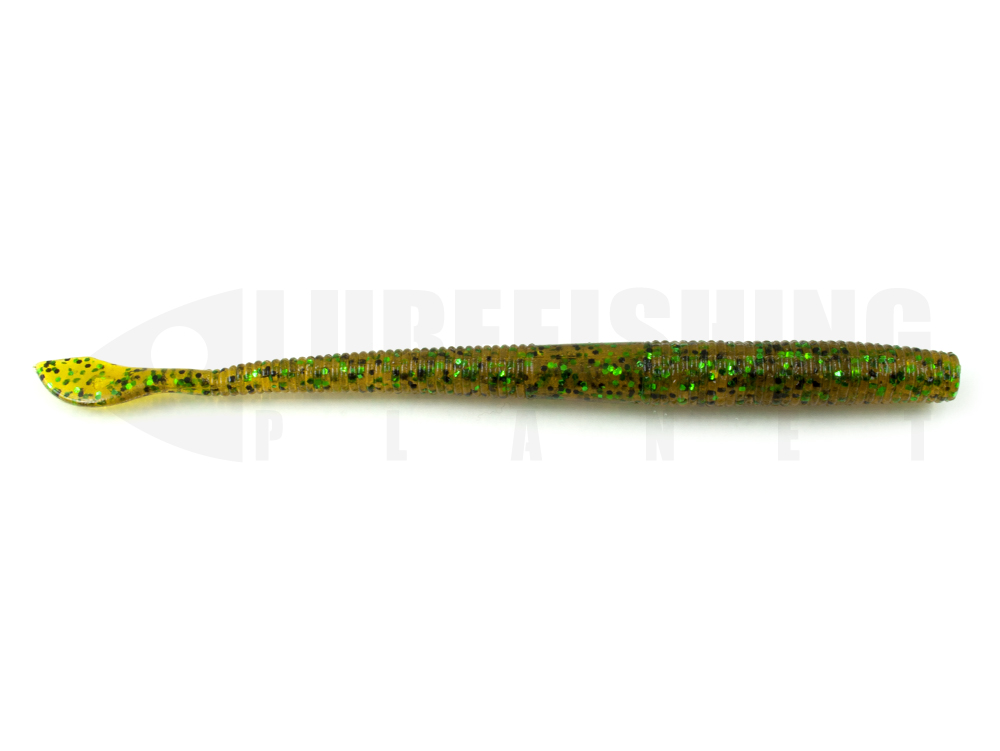 Esche-siliconiche-soft-baits-finesse-worm-damiki-craft-cutter-5-206-root-beer-pepper-green-lurefishing-planet.