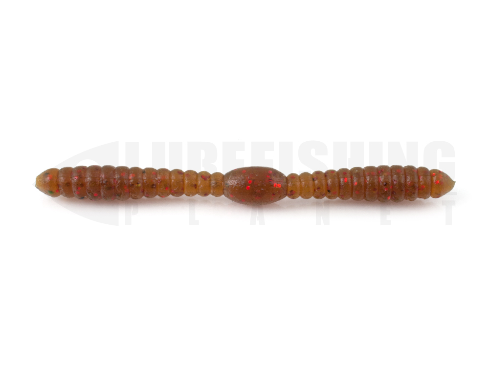 Esche-siliconiche-soft-baits-finesse-wacky-worm-vermi-damiki-gogo-204-motor-oil-red-lure-fishing-planet.