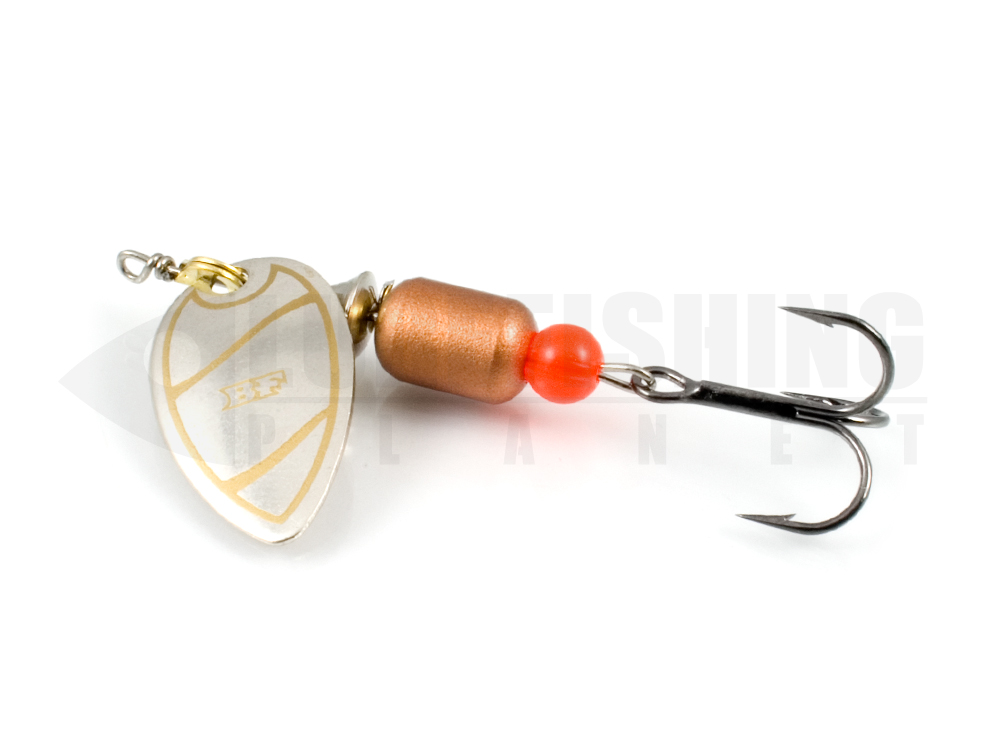 Esche metalliche spoon rotanti black flagg ilba backdropspin light silver copper gold lure fishing planet.