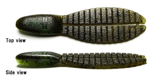 Esche-siliconiche-soft-baits-chunk-trailer-keitech-flex-chunk-401-green-pumpkin-chart-view-lurefishing-planet.