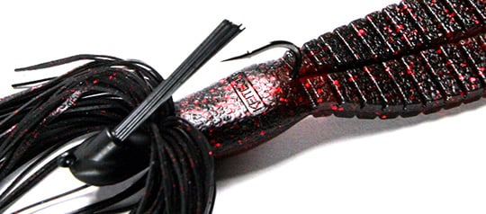 Esche-siliconiche-soft-baits-chunk-trailer-keitech-flex-chunk-411-black-cherry-jig-lurefishing-planet.