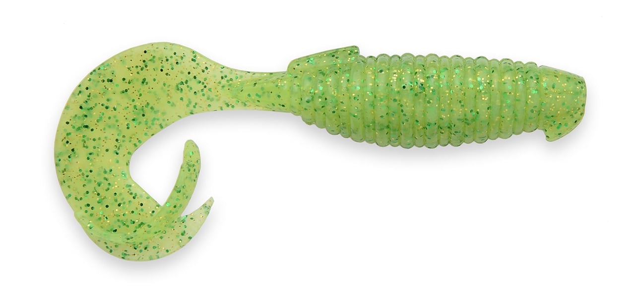 Esche-siliconiche-soft-baits-grub-curly-tail-keitech-flapper-grub-424-lime-chartreuse-lurefishing-planet.