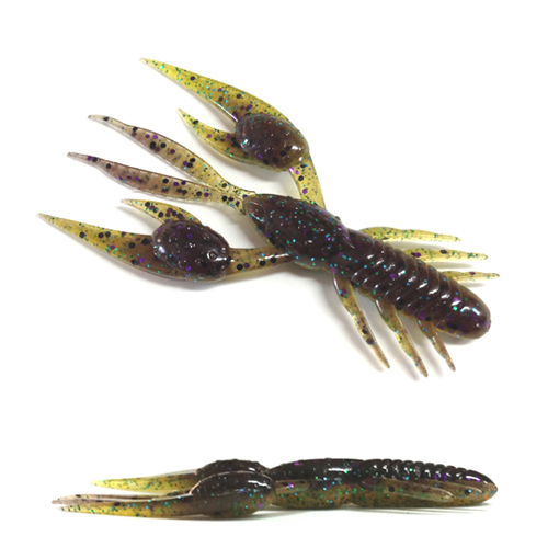 Esche-siliconiche-soft-baits-gamberi-geekrack-beat-craw-054-sprayed-grass-lurefishing-planet.