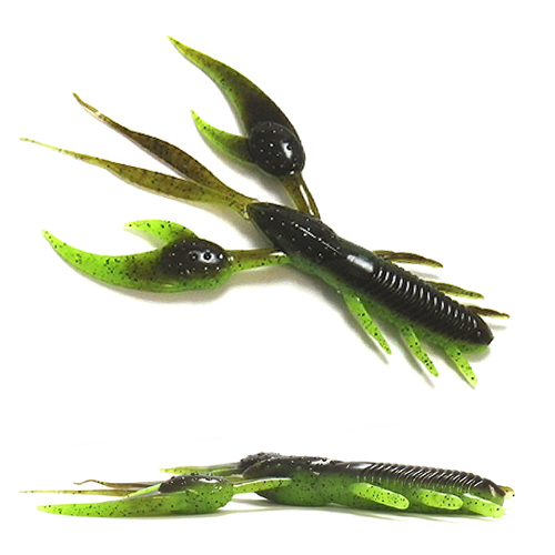 Esche-siliconiche-soft-baits-gamberi-geekrack-beat-craw-220-green-pumpkin-chart-lurefishing-planet.