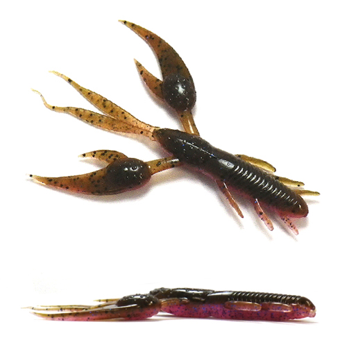 Esche-siliconiche-soft-baits-gamberi-geekrack-beat-craw-222-sexy-pink-blue-flakes-lurefishing-planet.