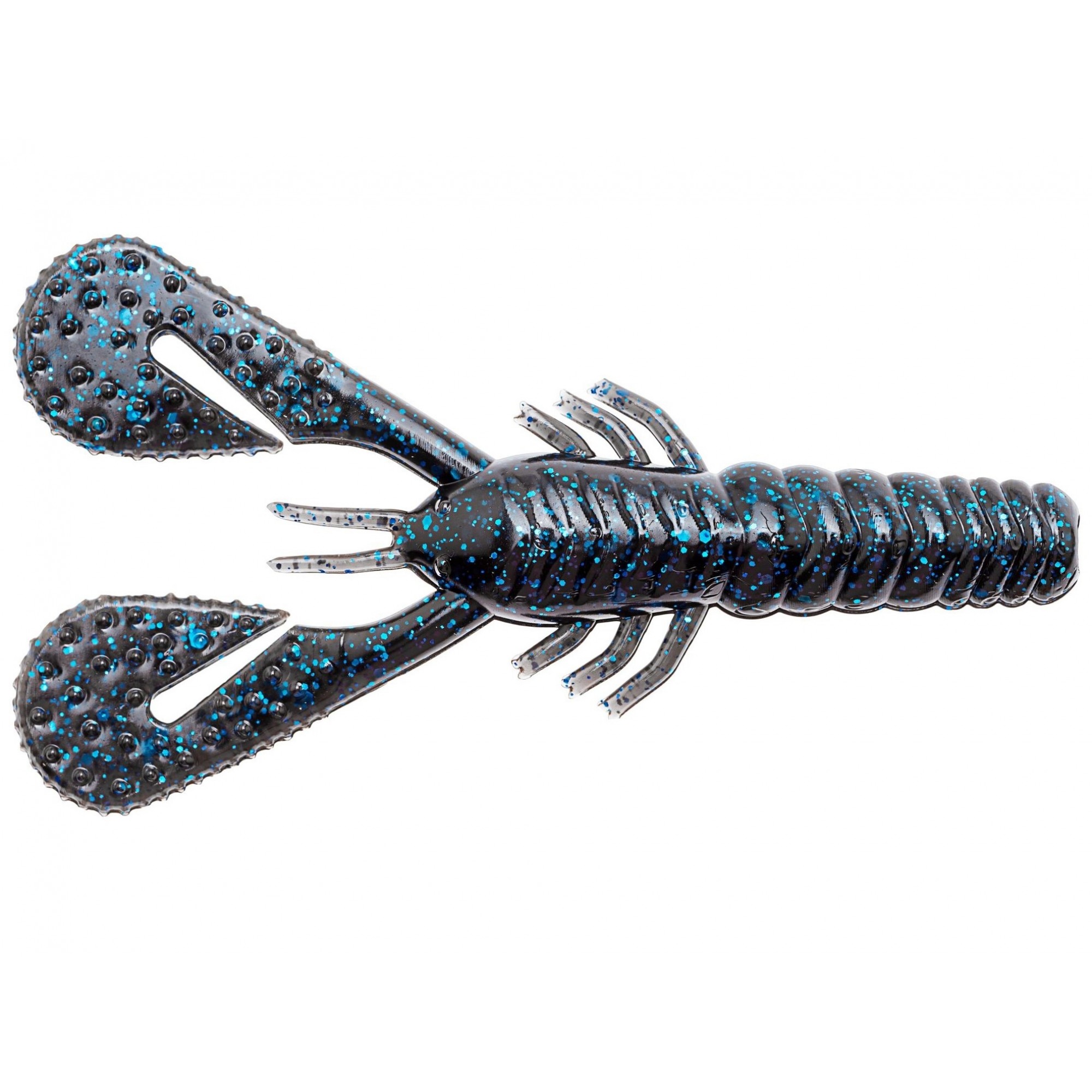 Esche-siliconiche-soft-baits-gamberi-z-man-turbo-crawz-02-black-blue-flake-lure-fishing-planet.