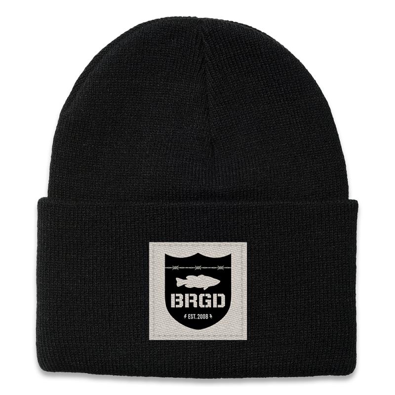 Abbigliamento-berrette-beanie-bass-brigade-the-water-is-my-stadium-shield-beanie-black-lurefishing-planet.