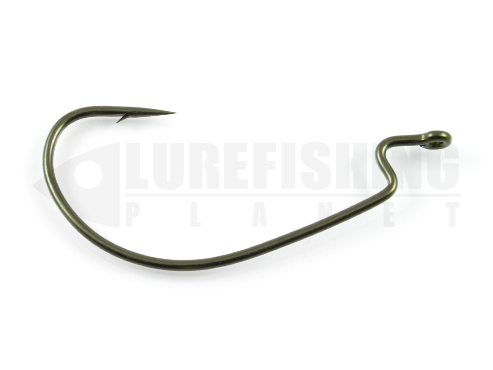 Ami hook wide gap vanfook devil worm 55g stealth green lure fishing planet.