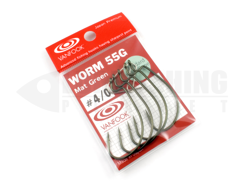 Ami hook wide gap vanfook devil worm 55g stealth green package lure fishing planet.