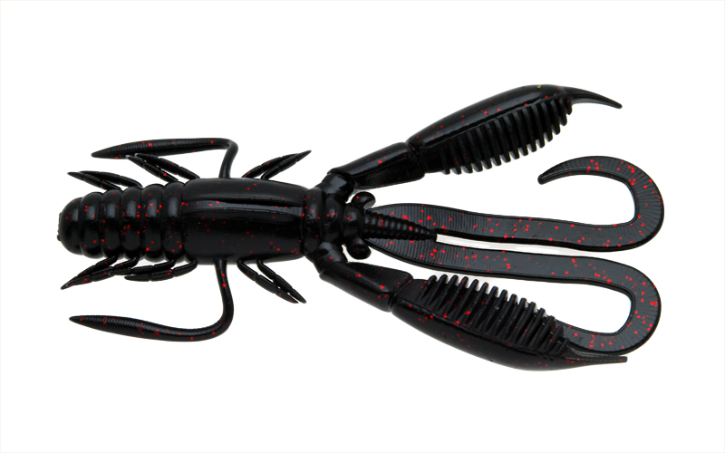 Esche-siliconiche-soft-baits-hog-creature-raid-japan-battle-hog-3.8-inch-019-black-red-flakes-lurefishing-planet-negozio-pesca-online-fishing-shop.